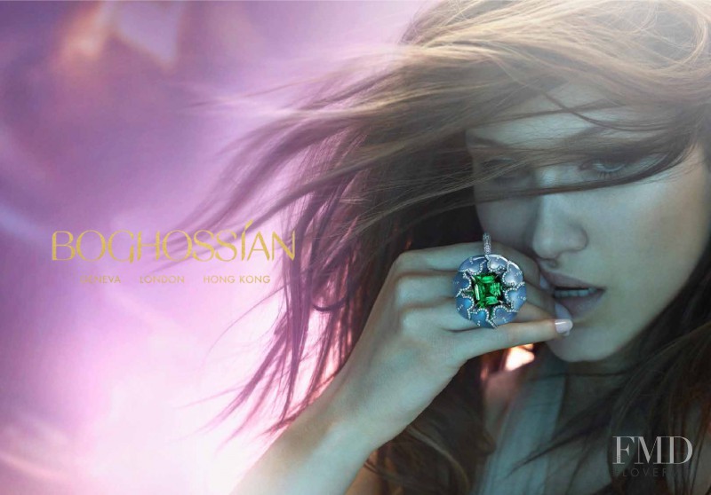 Bella Hadid featured in  the Boghossian advertisement for Autumn/Winter 2015
