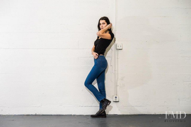 Bella Hadid featured in  the Robert Riley Jeans lookbook for Spring/Summer 2014