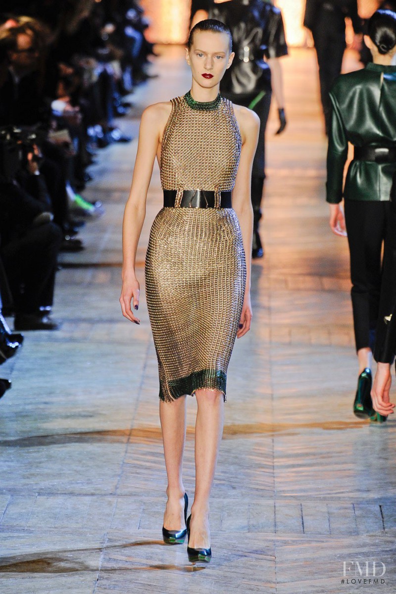 Carla Gebhart featured in  the Saint Laurent fashion show for Autumn/Winter 2012
