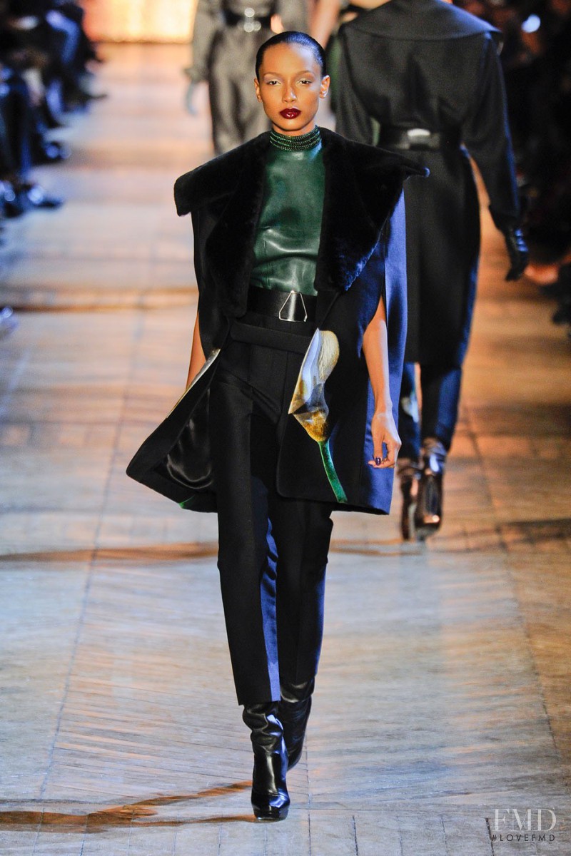 Jasmine Tookes featured in  the Saint Laurent fashion show for Autumn/Winter 2012