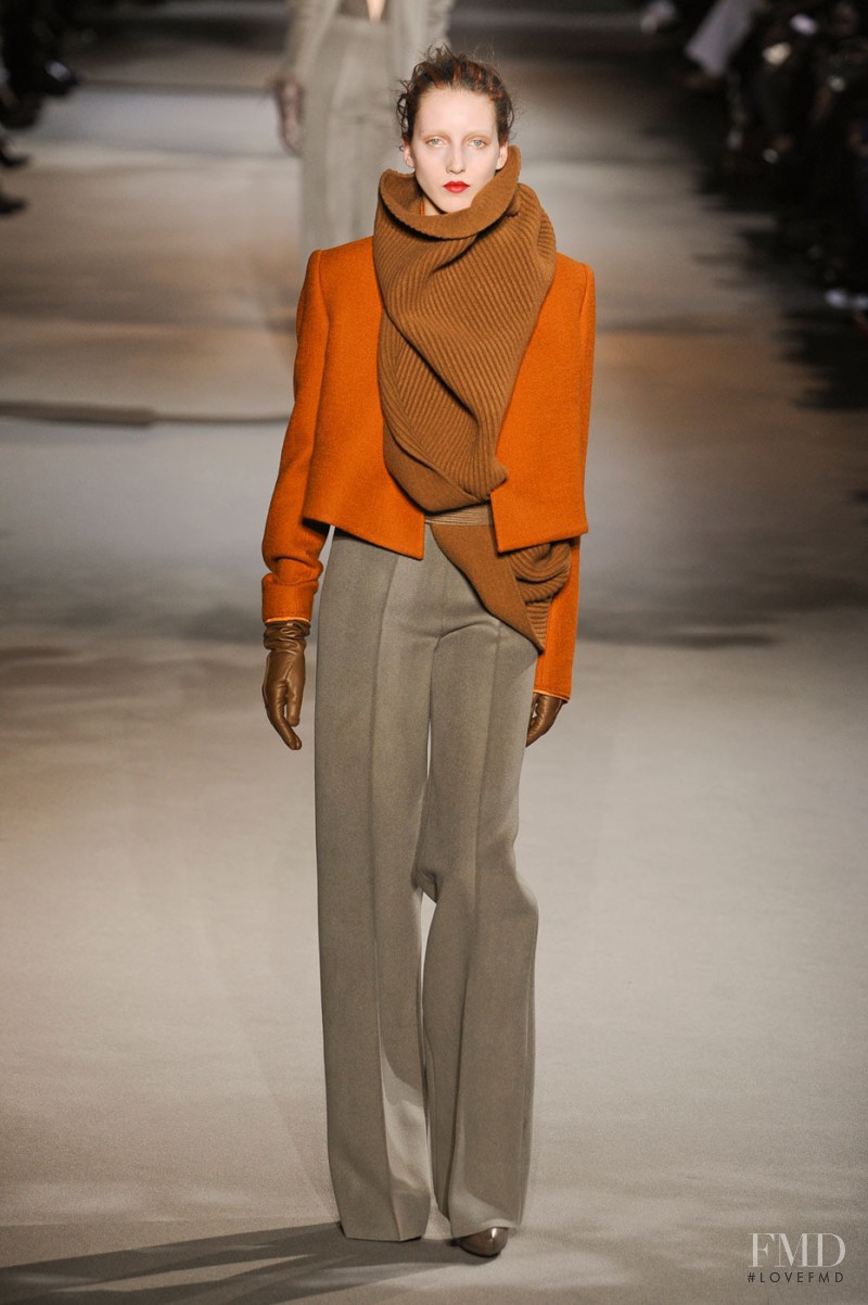 Iris Egbers featured in  the Haider Ackermann fashion show for Autumn/Winter 2012