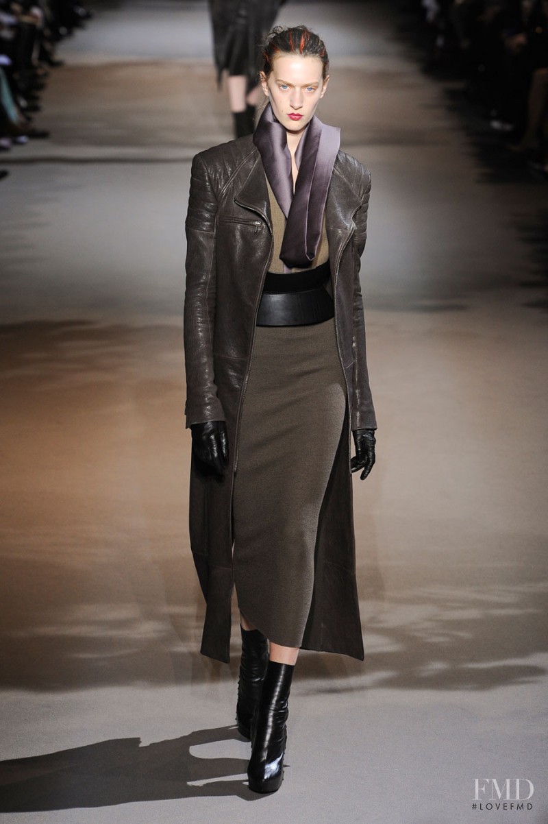Carla Gebhart featured in  the Haider Ackermann fashion show for Autumn/Winter 2012