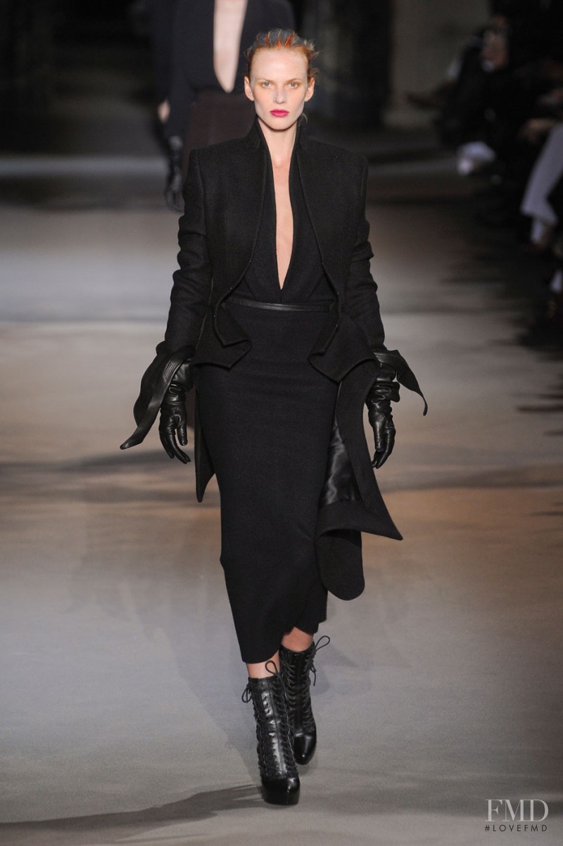 Anne Vyalitsyna featured in  the Haider Ackermann fashion show for Autumn/Winter 2012