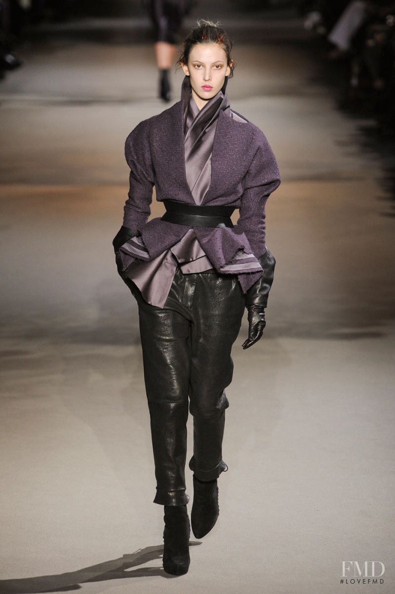 Ruby Aldridge featured in  the Haider Ackermann fashion show for Autumn/Winter 2012