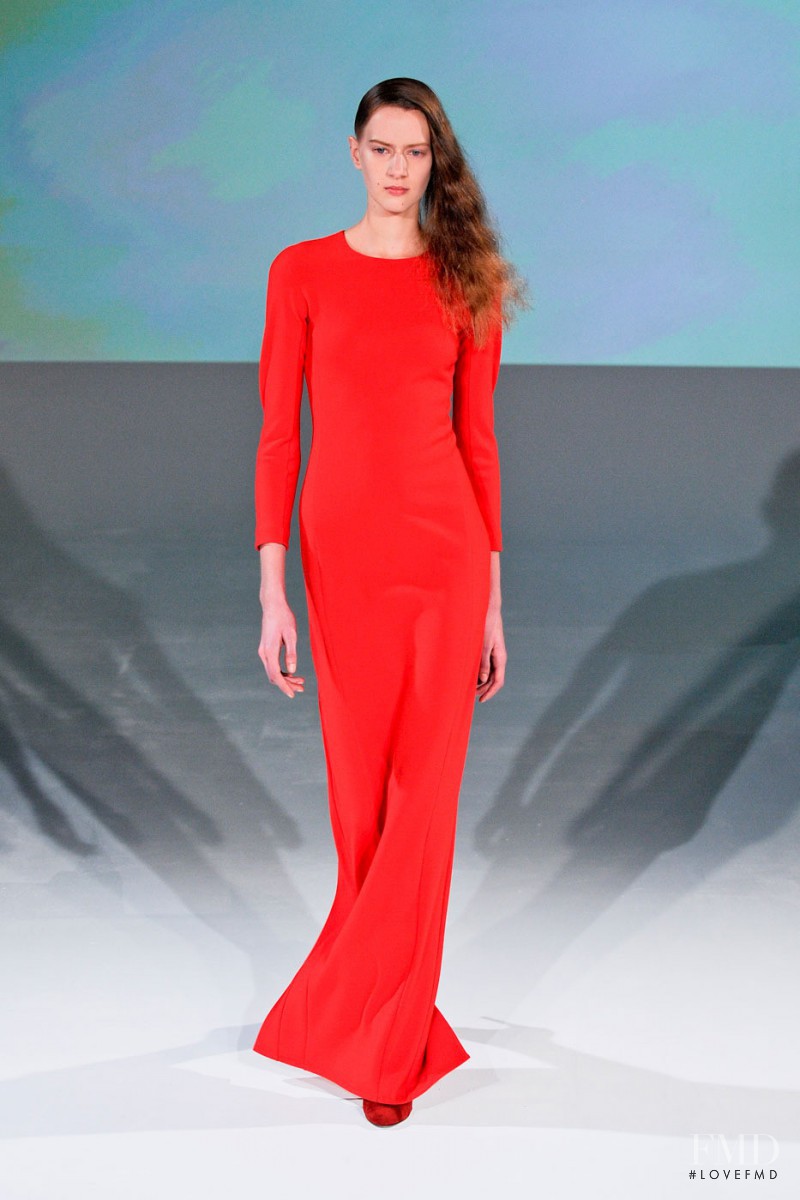 Carla Gebhart featured in  the Hussein Chalayan fashion show for Autumn/Winter 2012