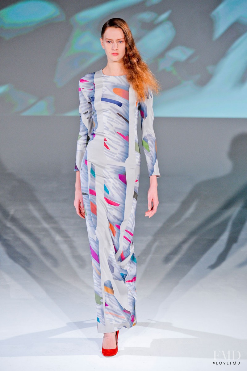 Carla Gebhart featured in  the Hussein Chalayan fashion show for Autumn/Winter 2012