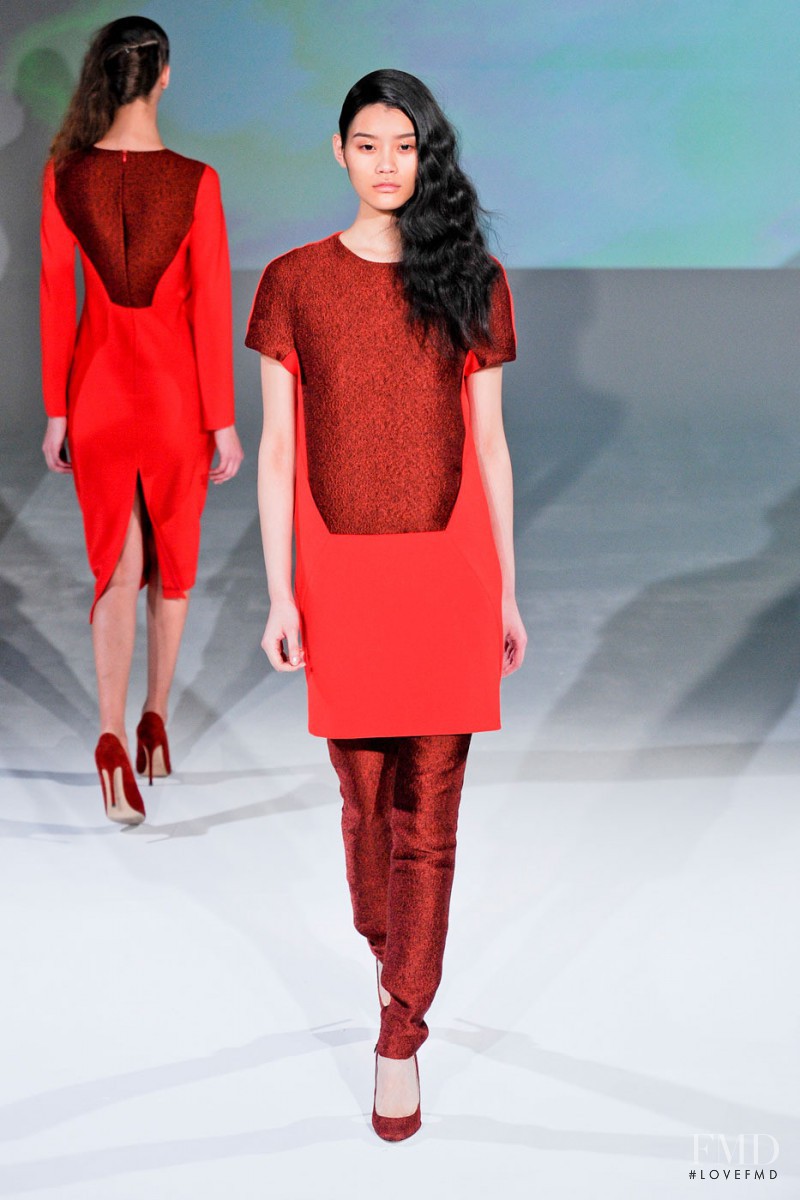 Ming Xi featured in  the Hussein Chalayan fashion show for Autumn/Winter 2012