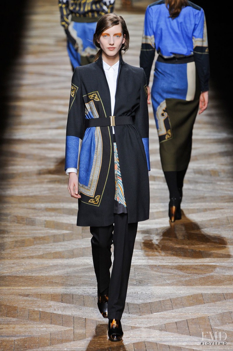 Iris Egbers featured in  the Dries van Noten fashion show for Autumn/Winter 2012