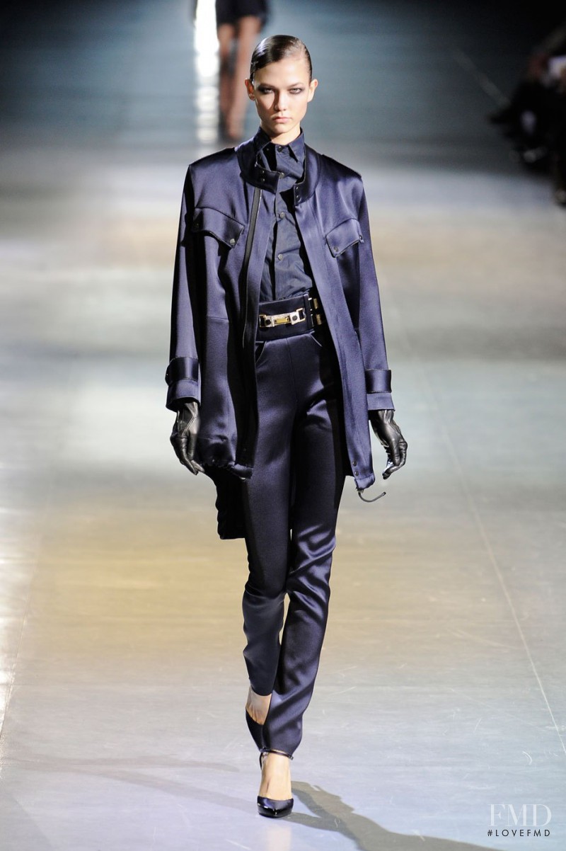 Karlie Kloss featured in  the Anthony Vaccarello fashion show for Autumn/Winter 2012