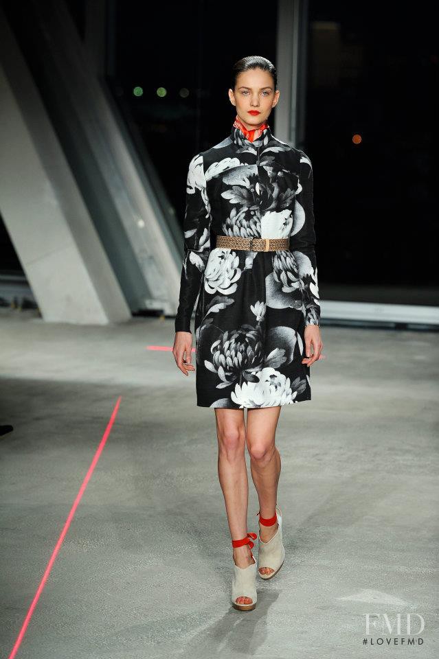 Nadine Ponce featured in  the Jonathan Saunders fashion show for Autumn/Winter 2012