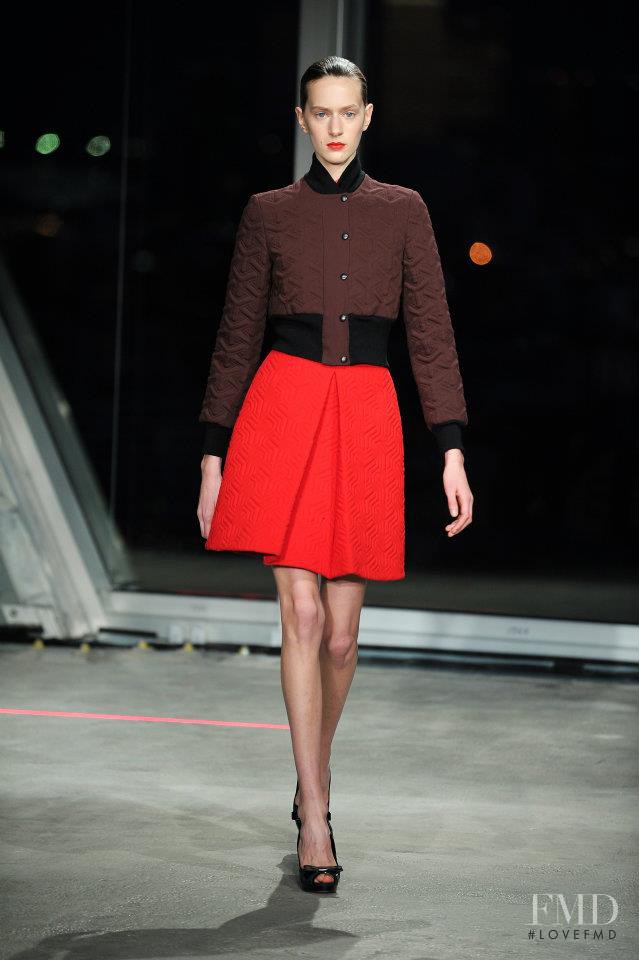 Carla Gebhart featured in  the Jonathan Saunders fashion show for Autumn/Winter 2012