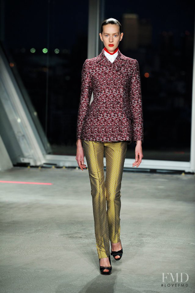 Carla Gebhart featured in  the Jonathan Saunders fashion show for Autumn/Winter 2012