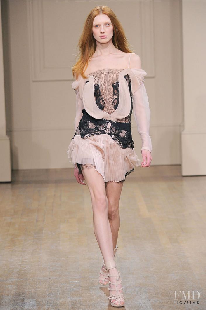 Olga Sherer featured in  the Julien Macdonald fashion show for Autumn/Winter 2010