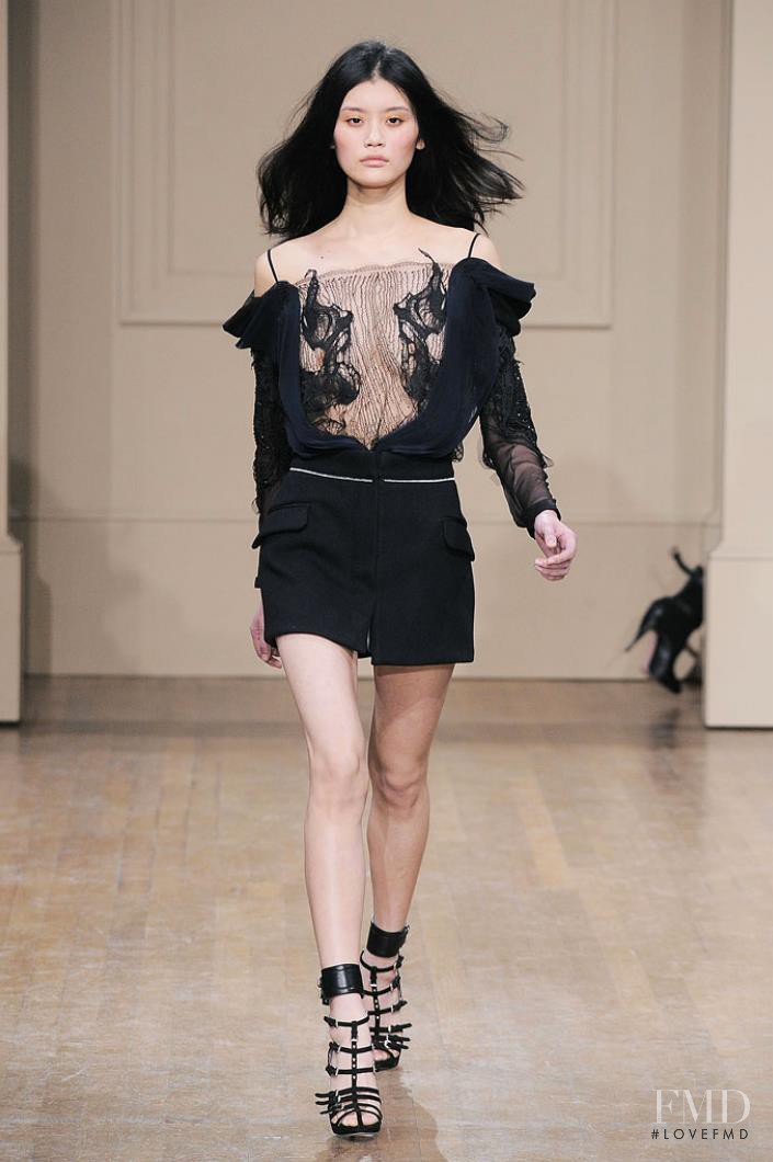 Ming Xi featured in  the Julien Macdonald fashion show for Autumn/Winter 2010