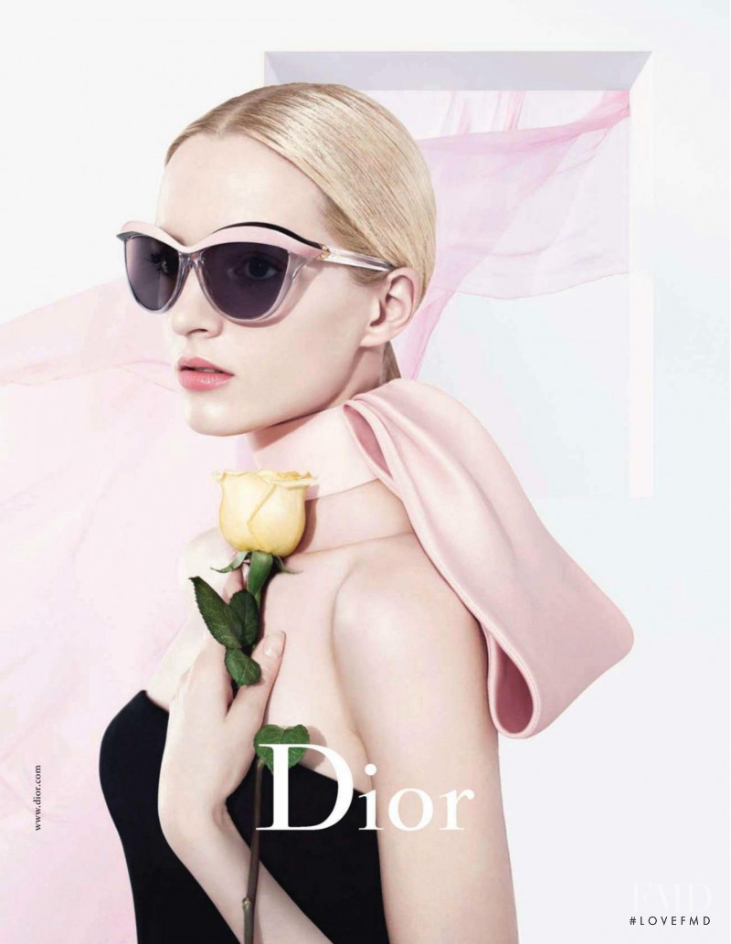 Daria Strokous featured in  the Dior Eyewear advertisement for Spring/Summer 2013