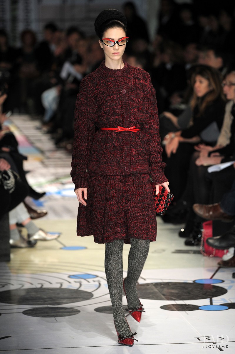 Mariacarla Boscono featured in  the Prada fashion show for Autumn/Winter 2010