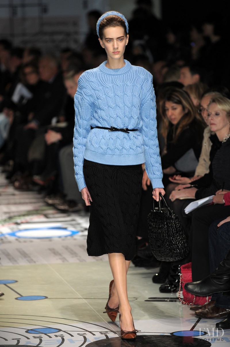 Carla Gebhart featured in  the Prada fashion show for Autumn/Winter 2010