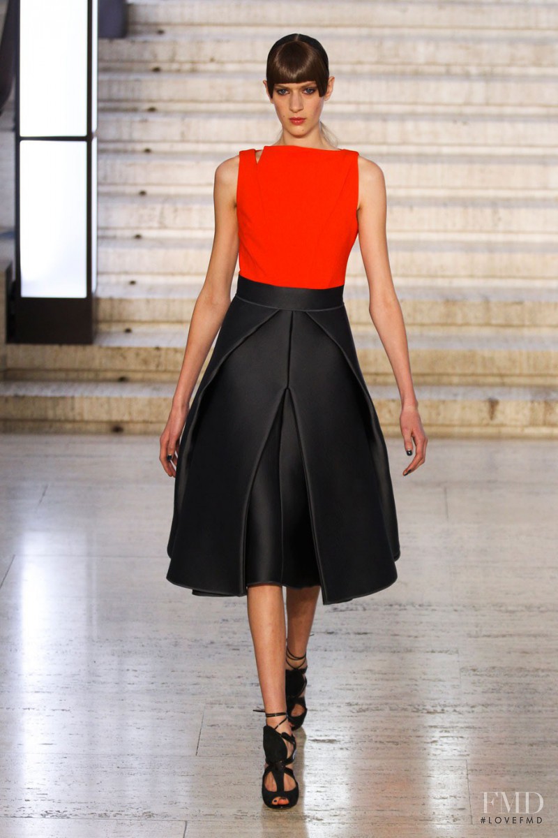 Carla Gebhart featured in  the Antonio Berardi fashion show for Autumn/Winter 2012