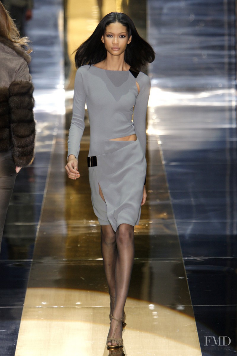 Chanel Iman featured in  the Gucci fashion show for Autumn/Winter 2010