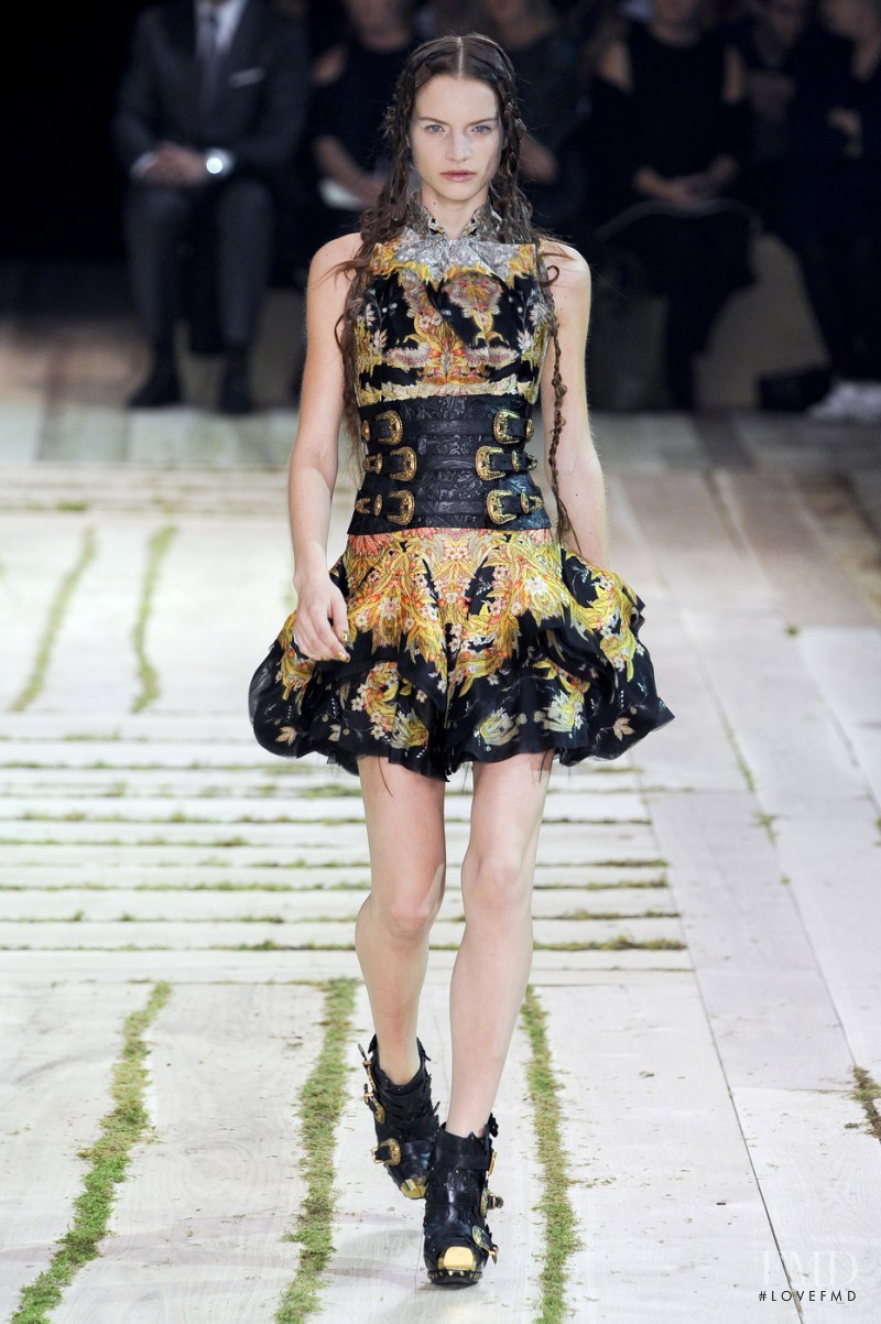 Victoire Maçon-Dauxerre featured in  the Alexander McQueen fashion show for Spring/Summer 2011