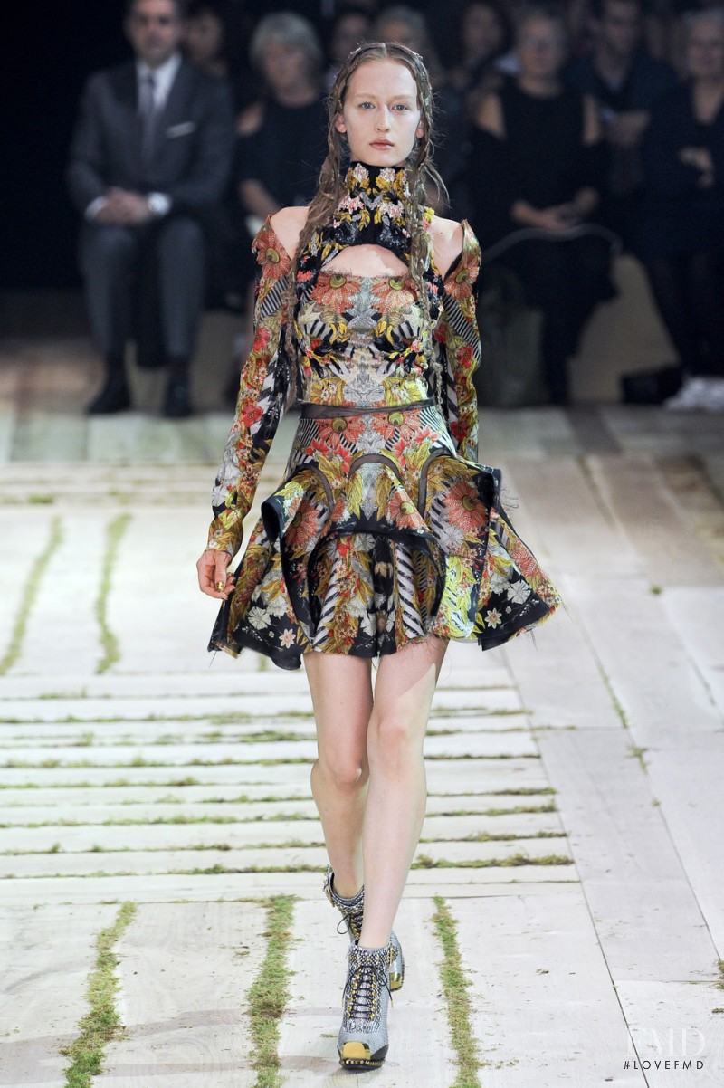 Kasia Wrobel featured in  the Alexander McQueen fashion show for Spring/Summer 2011