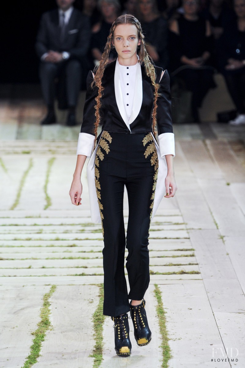 Sophie Srej featured in  the Alexander McQueen fashion show for Spring/Summer 2011