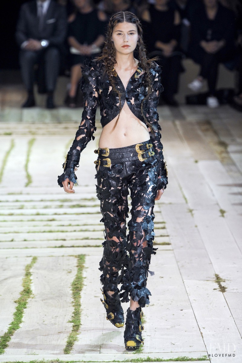 Lindsey Hoover featured in  the Alexander McQueen fashion show for Spring/Summer 2011