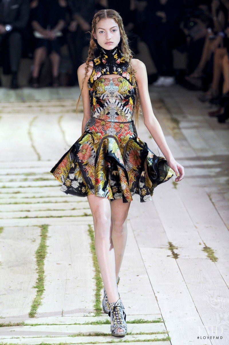 Simona Andrejic featured in  the Alexander McQueen fashion show for Spring/Summer 2011