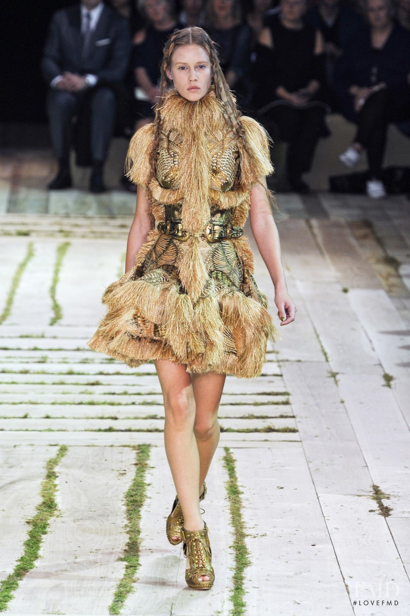 Marike Le Roux featured in  the Alexander McQueen fashion show for Spring/Summer 2011