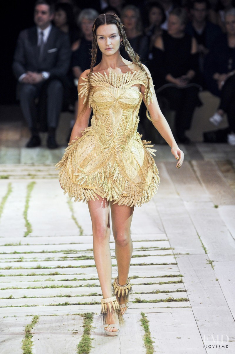 Polina Kasina featured in  the Alexander McQueen fashion show for Spring/Summer 2011