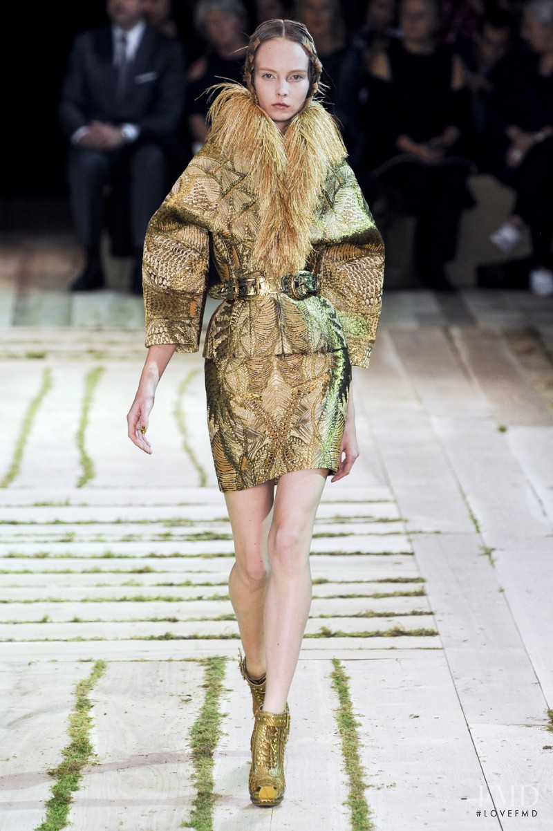 Kristy Kaurova featured in  the Alexander McQueen fashion show for Spring/Summer 2011