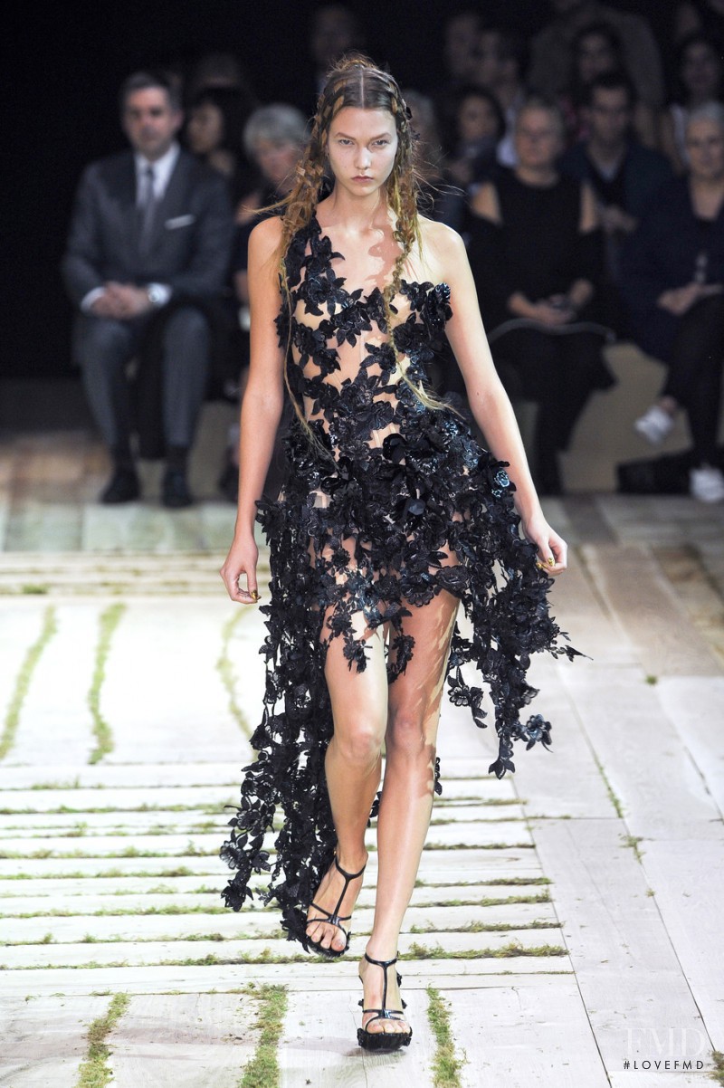 Karlie Kloss featured in  the Alexander McQueen fashion show for Spring/Summer 2011