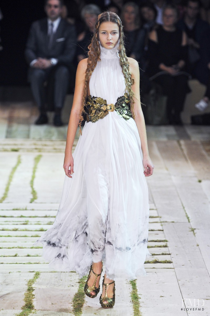 Kristina Romanova featured in  the Alexander McQueen fashion show for Spring/Summer 2011