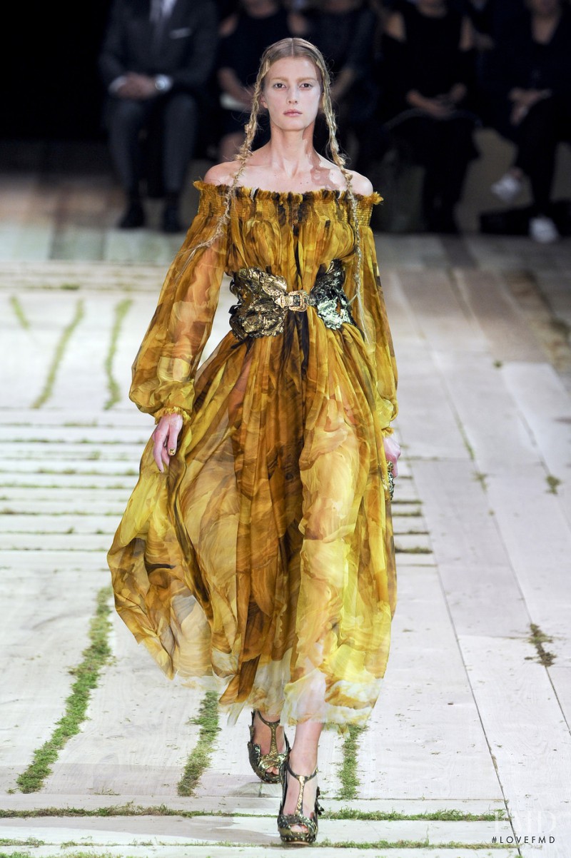 Sigrid Agren featured in  the Alexander McQueen fashion show for Spring/Summer 2011