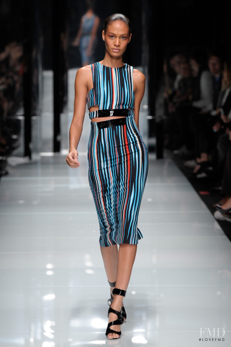 Joan Smalls featured in  the Versace fashion show for Spring/Summer 2011