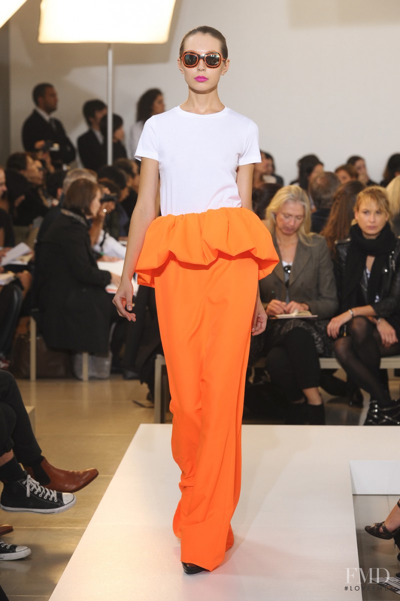 Ekaterina Petkova featured in  the Jil Sander fashion show for Spring/Summer 2011