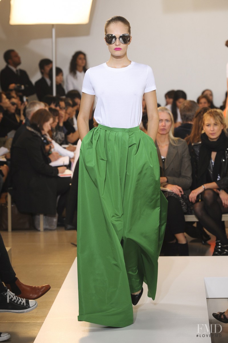 Alla Kostromicheva featured in  the Jil Sander fashion show for Spring/Summer 2011