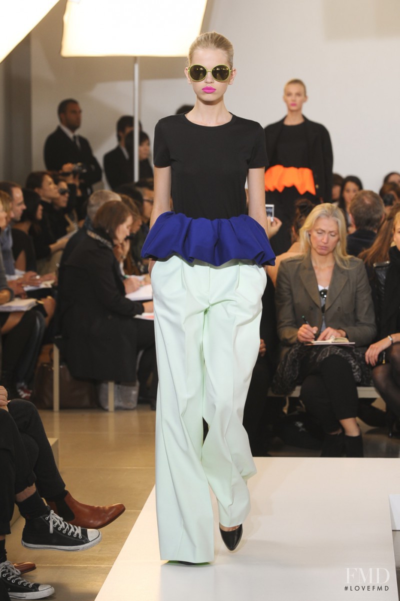Daphne Groeneveld featured in  the Jil Sander fashion show for Spring/Summer 2011