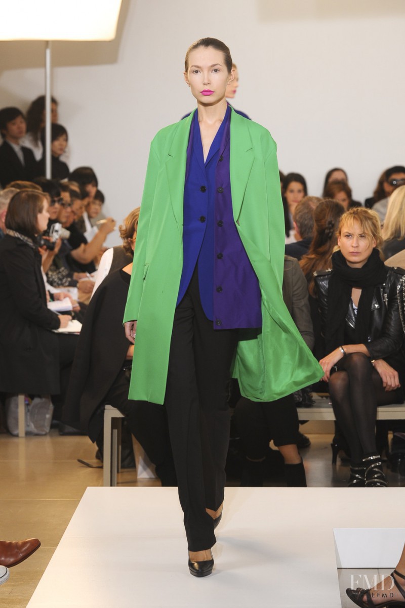 Ekaterina Petkova featured in  the Jil Sander fashion show for Spring/Summer 2011
