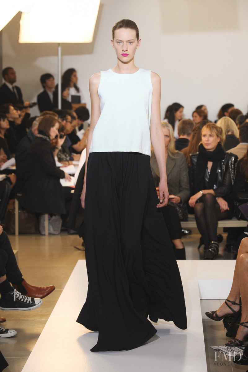Carla Gebhart featured in  the Jil Sander fashion show for Spring/Summer 2011