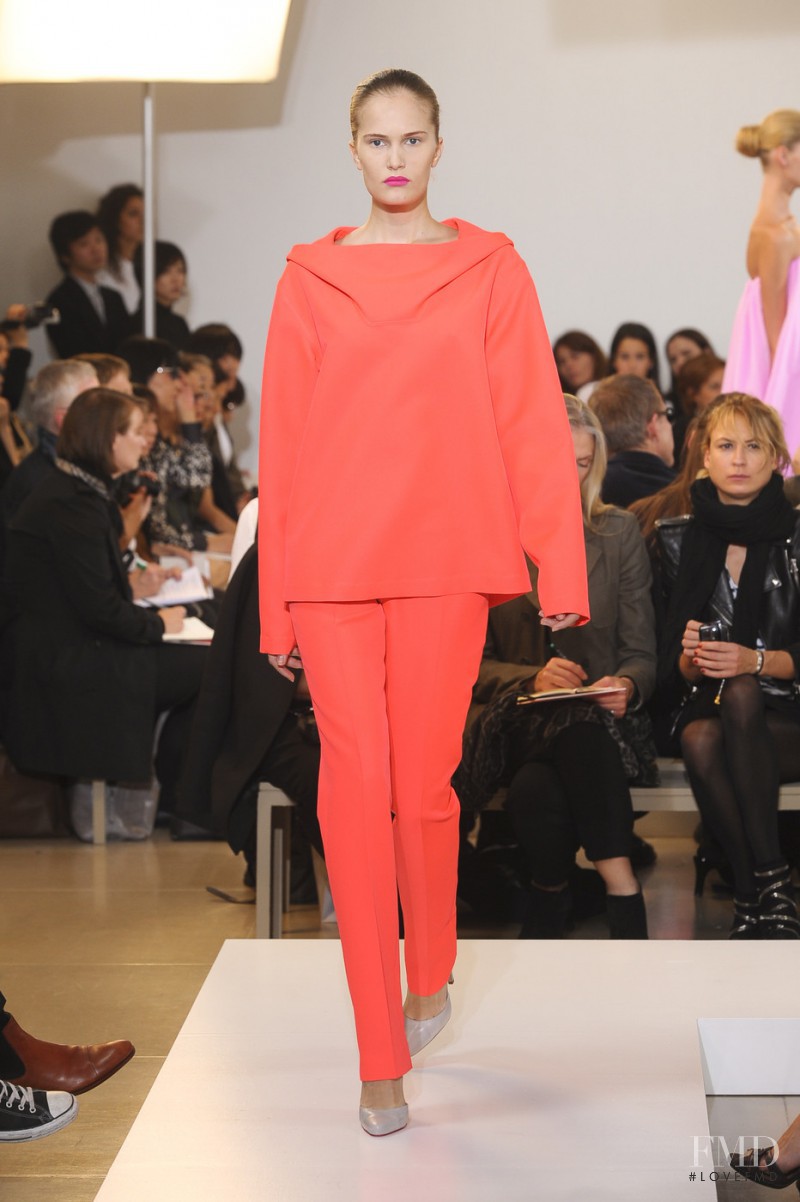 Alla Kostromicheva featured in  the Jil Sander fashion show for Spring/Summer 2011