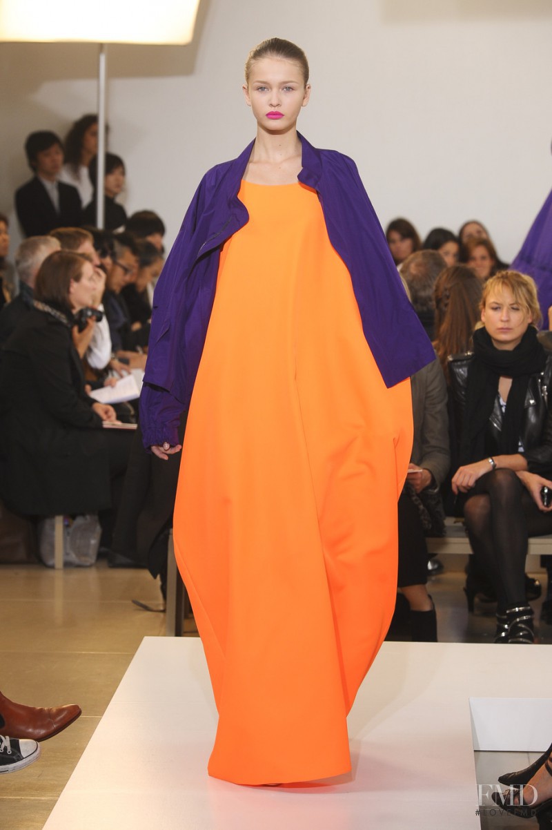 Kristina Romanova featured in  the Jil Sander fashion show for Spring/Summer 2011