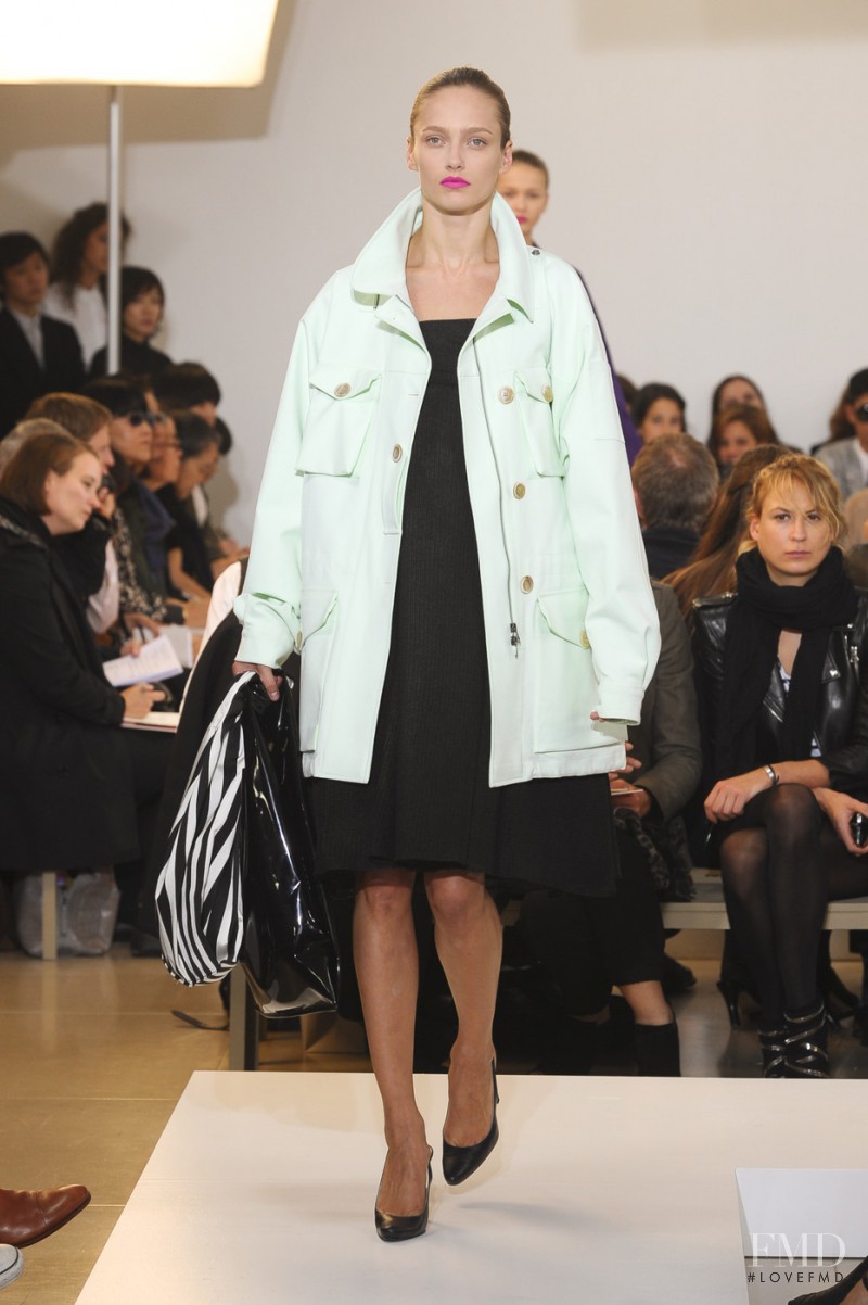 Karmen Pedaru featured in  the Jil Sander fashion show for Spring/Summer 2011