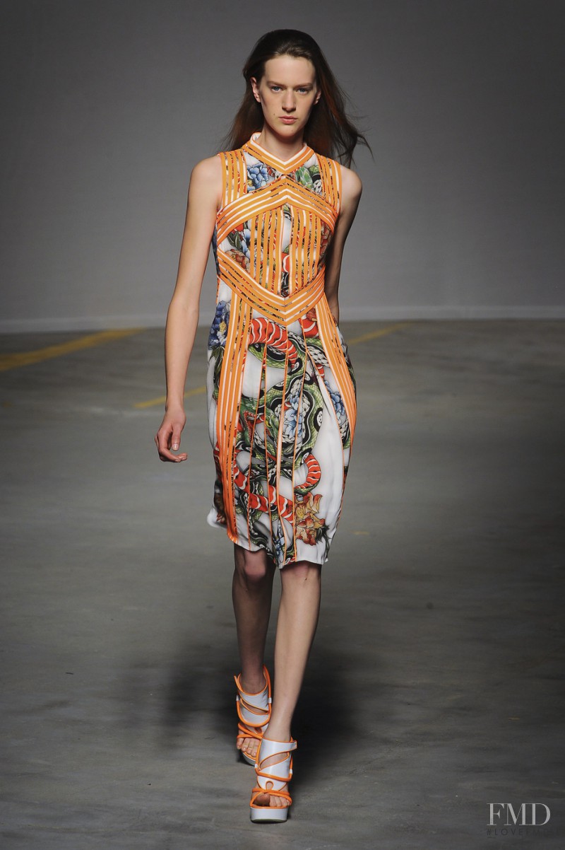 Carla Gebhart featured in  the Christopher Kane fashion show for Spring/Summer 2011