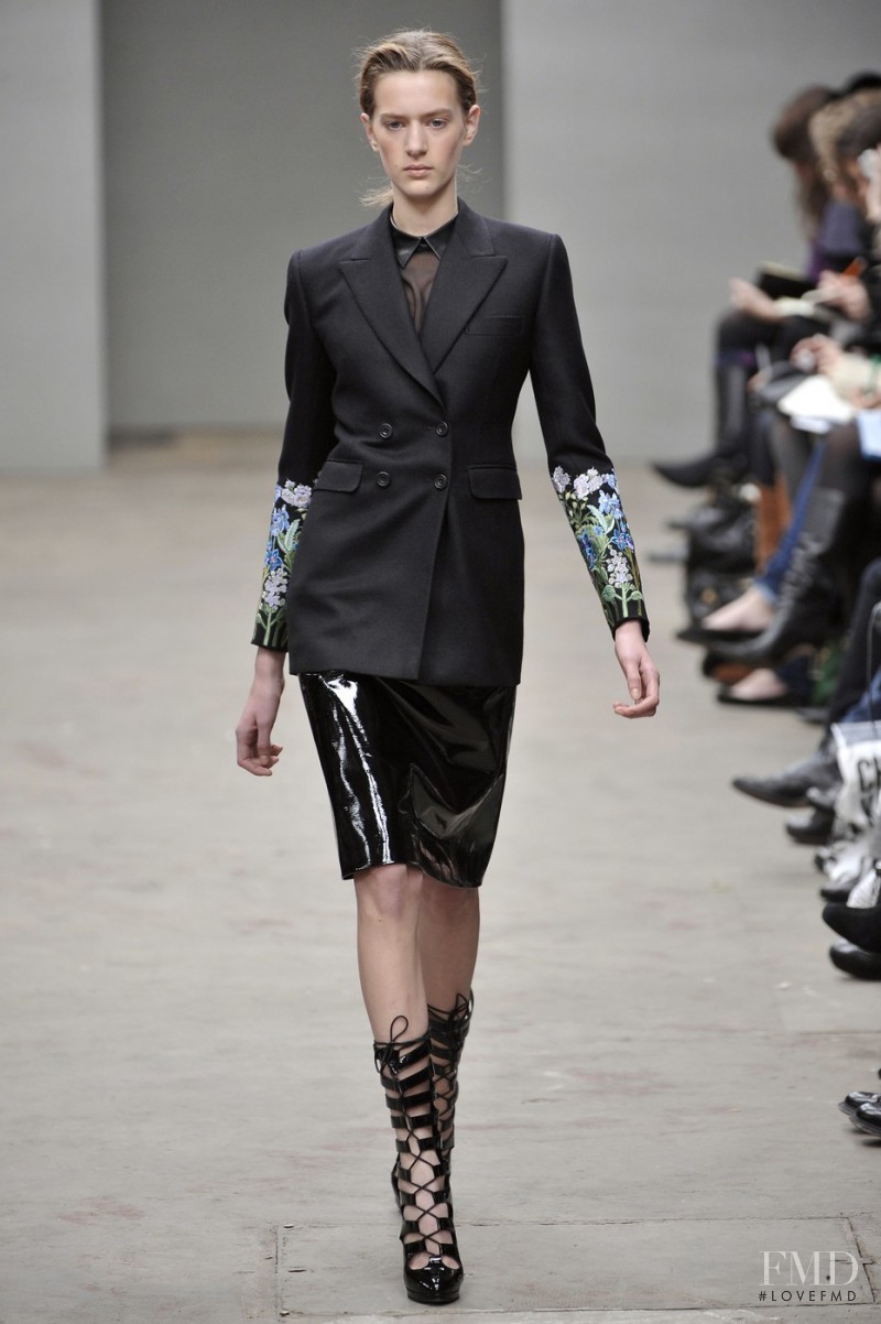 Carla Gebhart featured in  the Christopher Kane fashion show for Autumn/Winter 2010