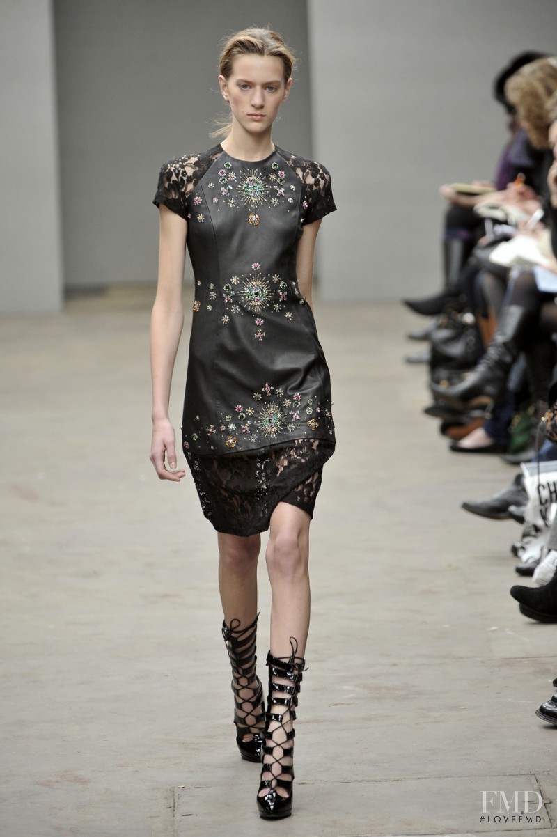 Carla Gebhart featured in  the Christopher Kane fashion show for Autumn/Winter 2010