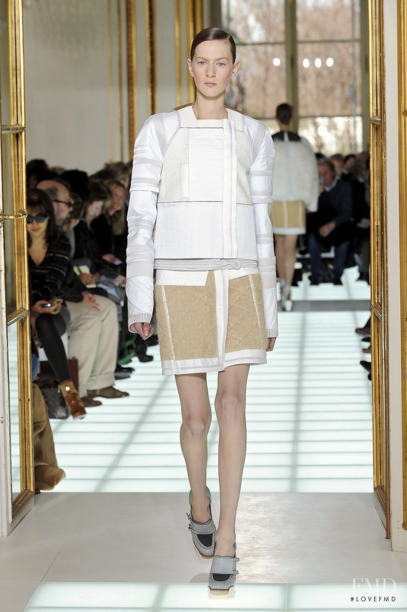 Carla Gebhart featured in  the Balenciaga fashion show for Autumn/Winter 2010