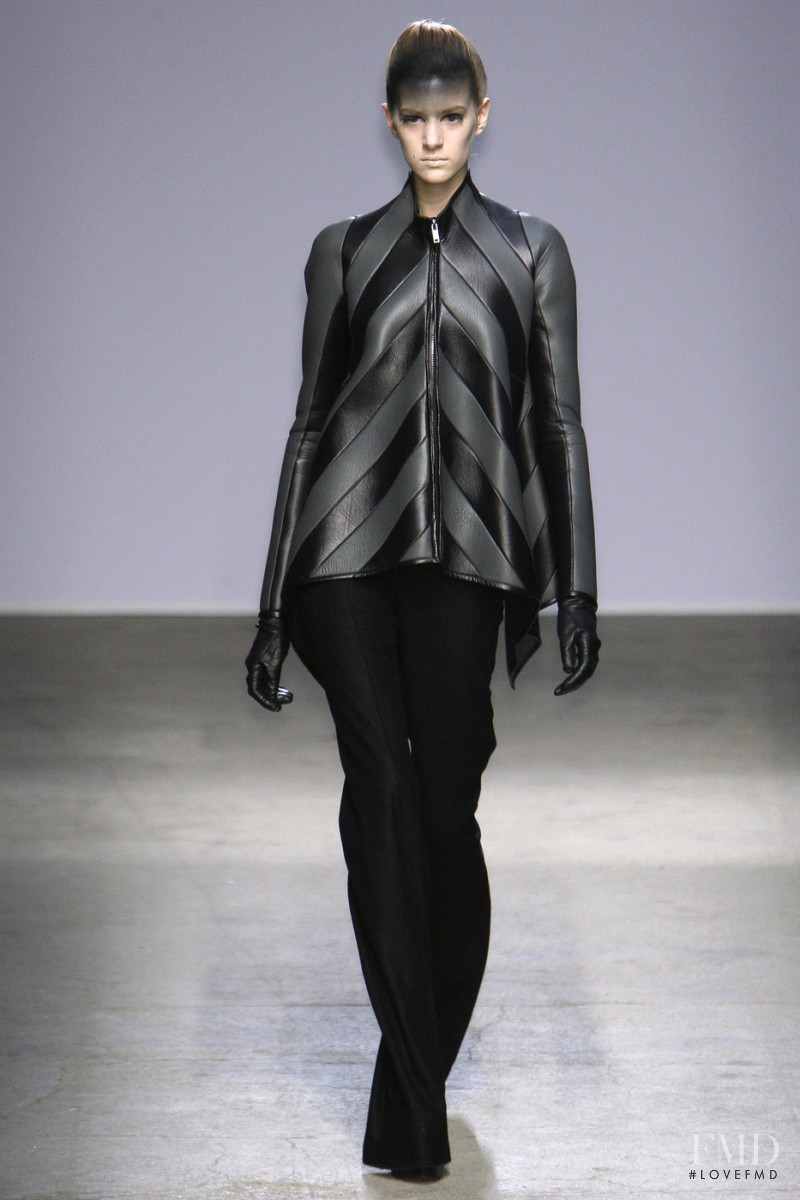 Carla Gebhart featured in  the Gareth Pugh fashion show for Autumn/Winter 2010