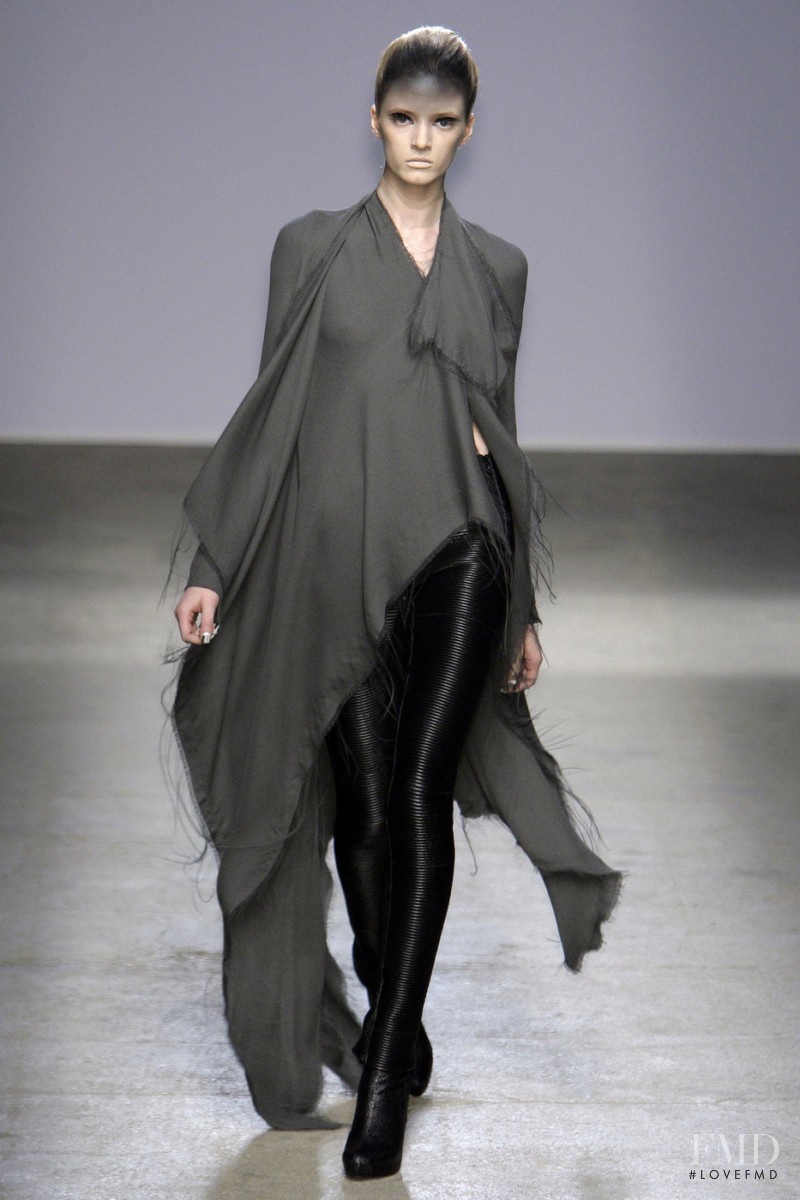 Daria Strokous featured in  the Gareth Pugh fashion show for Autumn/Winter 2010