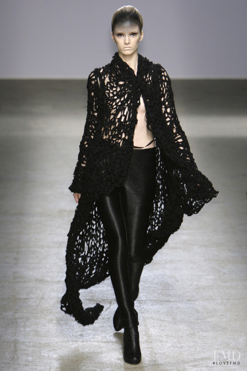 Daria Strokous featured in  the Gareth Pugh fashion show for Autumn/Winter 2010